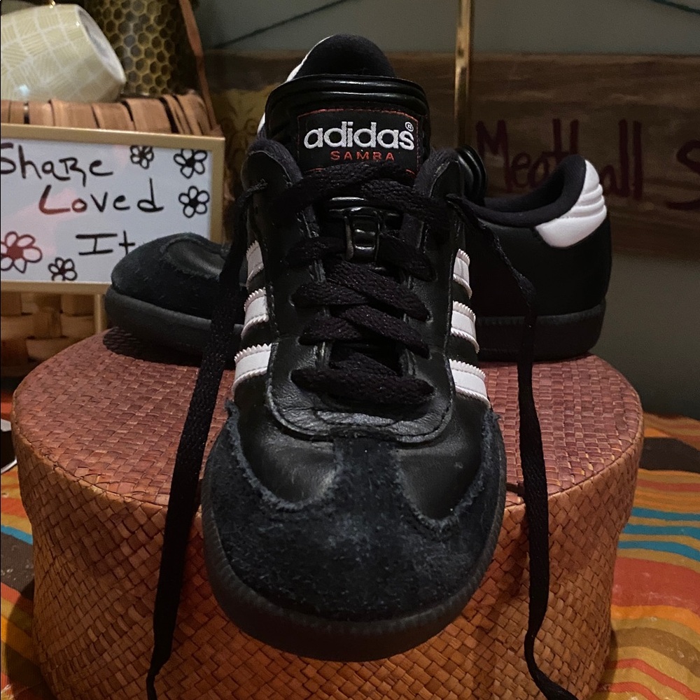 Adidas Samba Classic Leather Streetwear Sneakers Shoes Soccer Size 3.5 - Picture 4 of 12